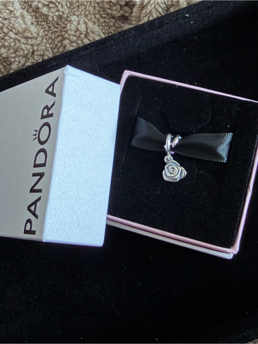 Rose in Bloom Dangle Charm